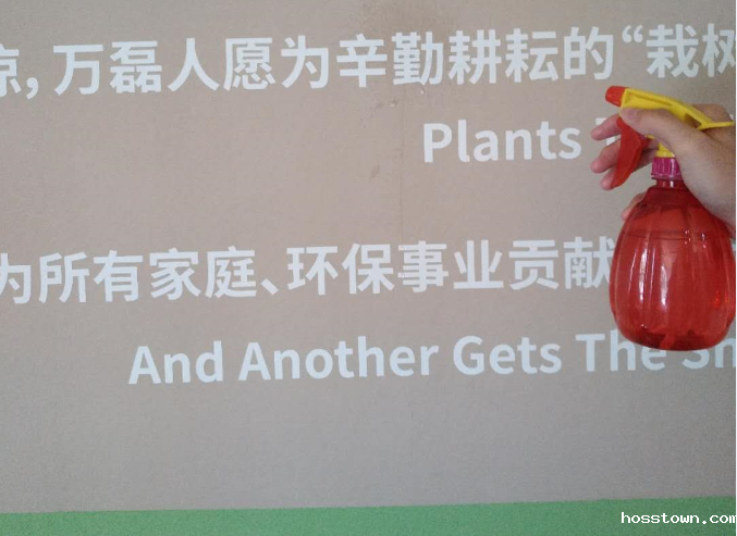 给硅藻泥墙面喷水