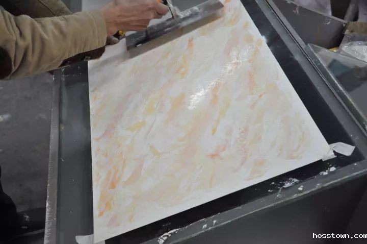 硅藻泥施工学员的半成品