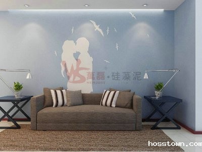 硅藻泥客厅背景墙给你不一样的体验