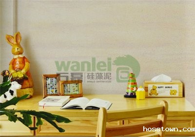 硅藻泥米色背景墙美观实用